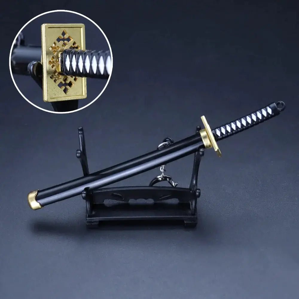 Mini Roronoa Zoro Samurai Sword Keychain With Scabbard Anime Collectible Gift For Fans And Cosplay - Simples Market