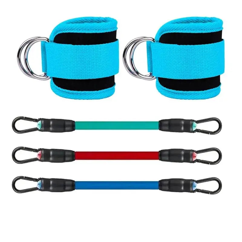 FlexFit Ankle Strap Resistance Bands Set For Hip Strength And Glute Toning At Gym And Home Workouts