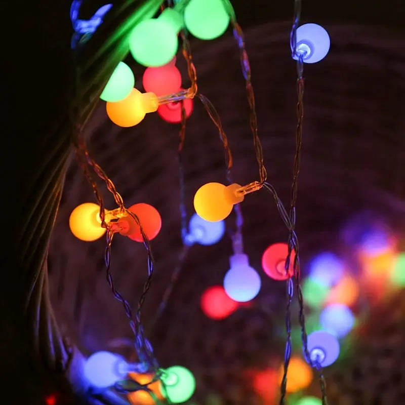 Garland Lights Outdoor 10M USB Battery Powered Ball LED String Lights For Weddings Gardens And Christmas Decoration