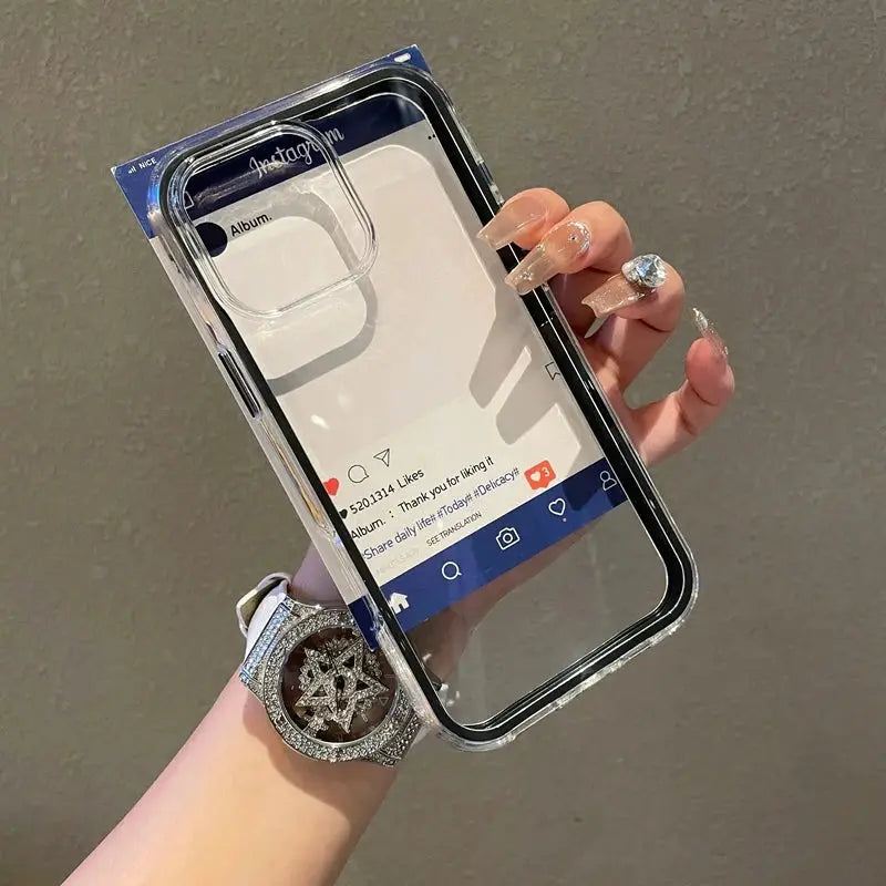 Luxury Transparent Candy Phone Case For iPhone 11 To 17 Pro Max Crystal Clear Shockproof Bumper