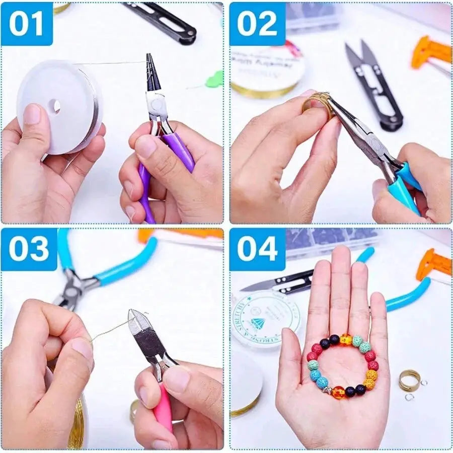 4 Pack Jewelry Pliers Set With Needle Nose Pliers Chain Nose Pliers And Round Nose Pliers For Jewelry Making