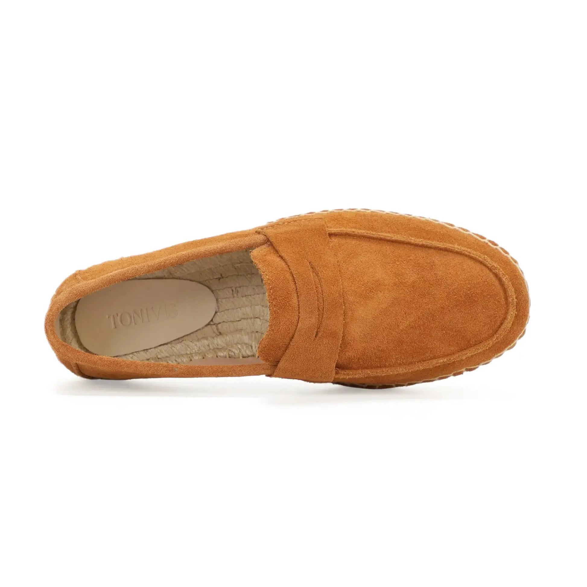 Simples Market men's tan cow suede leather jute-sole espadrille slip-on loafer