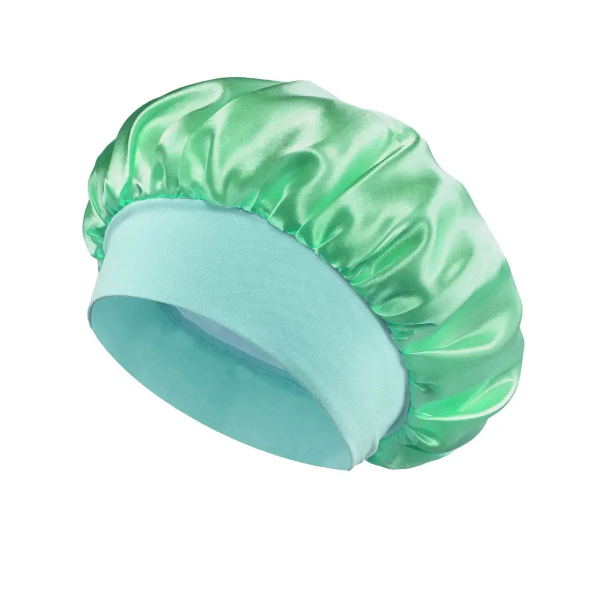 SilkGuard Satin Bonnet For Women With Wide Brim Sleep Hat And Elastic Band For Hair Protection