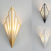 Nordic LED iron wall lamp sconce with three finishes: gold, black and white; Simples Market.