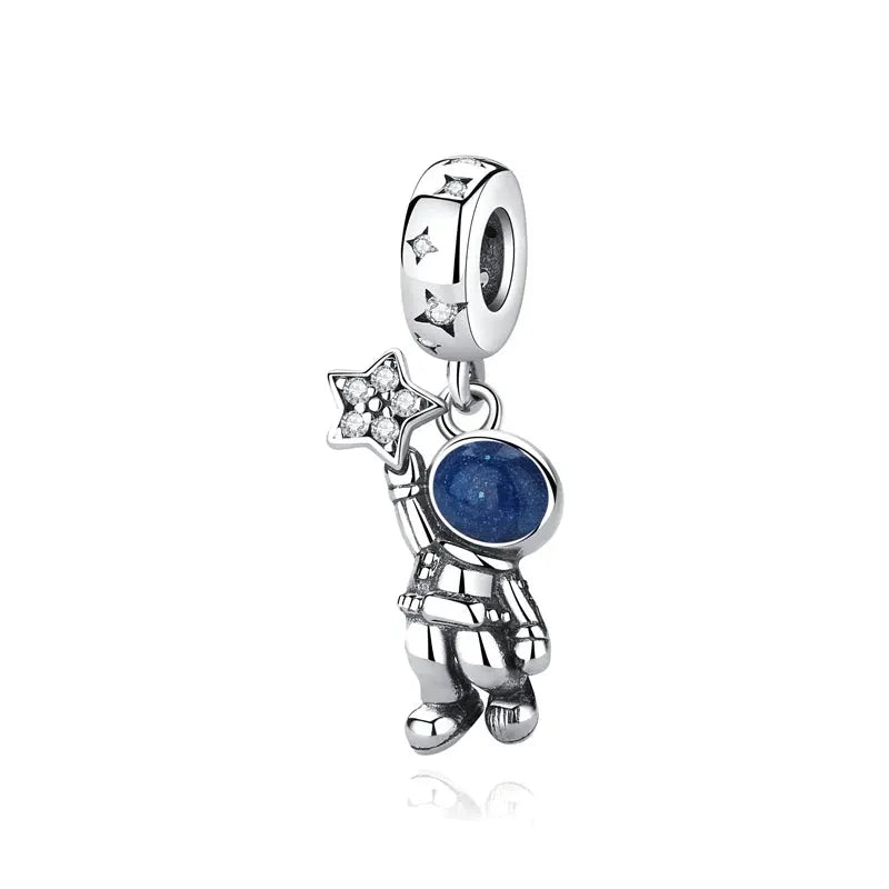 925 Sterling Silver Travel Theme Charms Beads London Bus Paris Suitcase Sam Panda Bracelets Necklaces Women DIY Jewelry