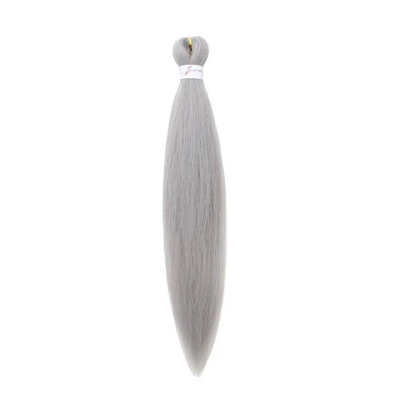 WIGSIN 20-inch synthetic pre-stretched Yaki EZ box braiding hair bundle, silver gray by Simples Market