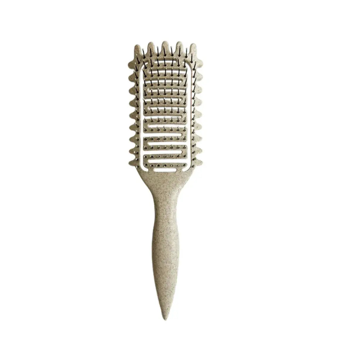 3-in-1 Curl Define Styling Brush, beige speckled detangling hair brush by Simples Market