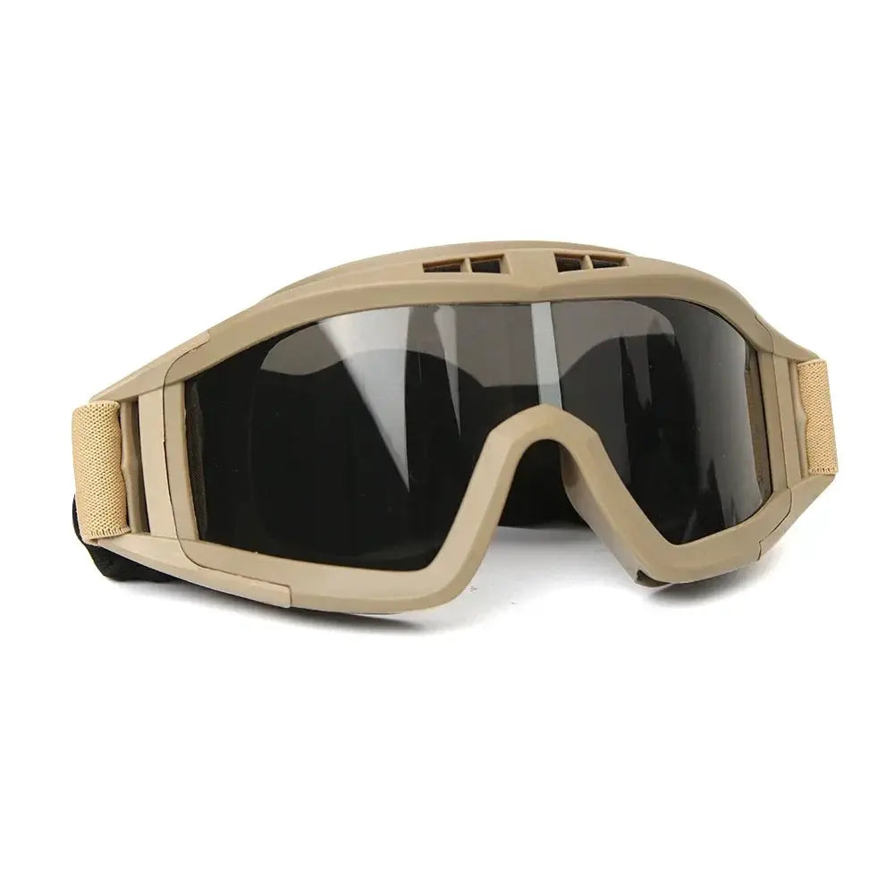 SummitGuard Airsoft Tactical Goggles With Windproof Dustproof Triple Lens Design UV Protection For Outdoor Sports