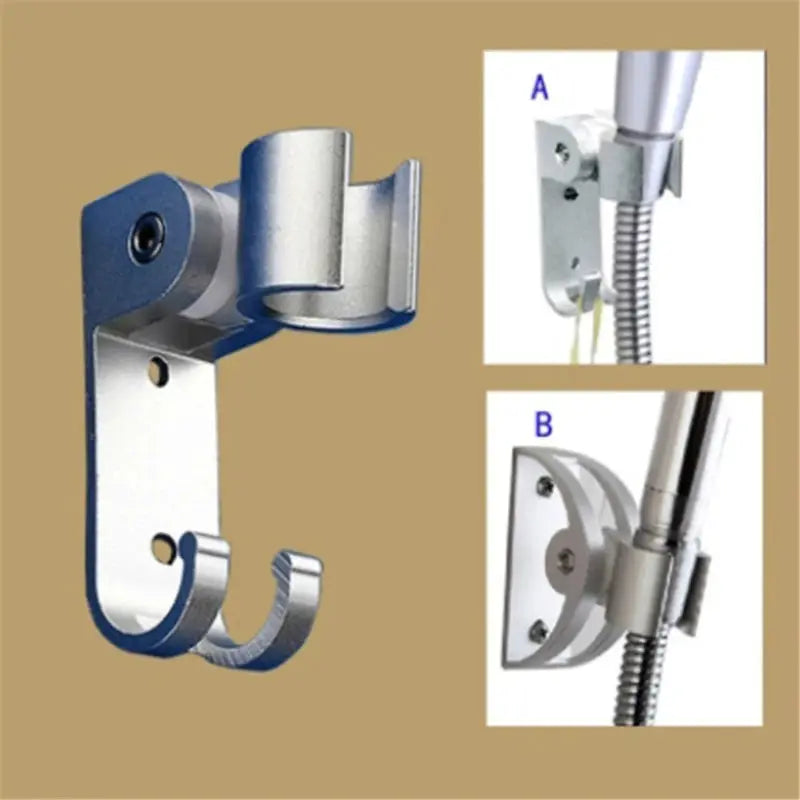Adjustable hand shower holder by Simples Market; chrome-plated suction cup bracket for bathroom