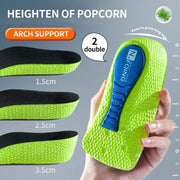 Memory Foam Height Increase Insoles For Men And Women Arch Support Flat Feet Orthopedic Heel Lift Insole Sneakers