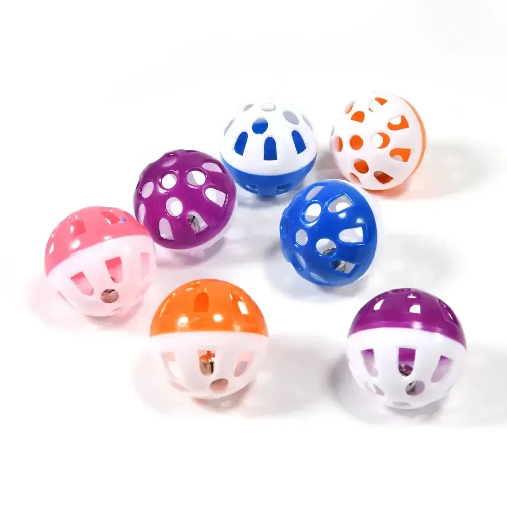 Simples Market 10-pack colorful hollow rolling bell bird toys for parrots, parakeets and cockatiels