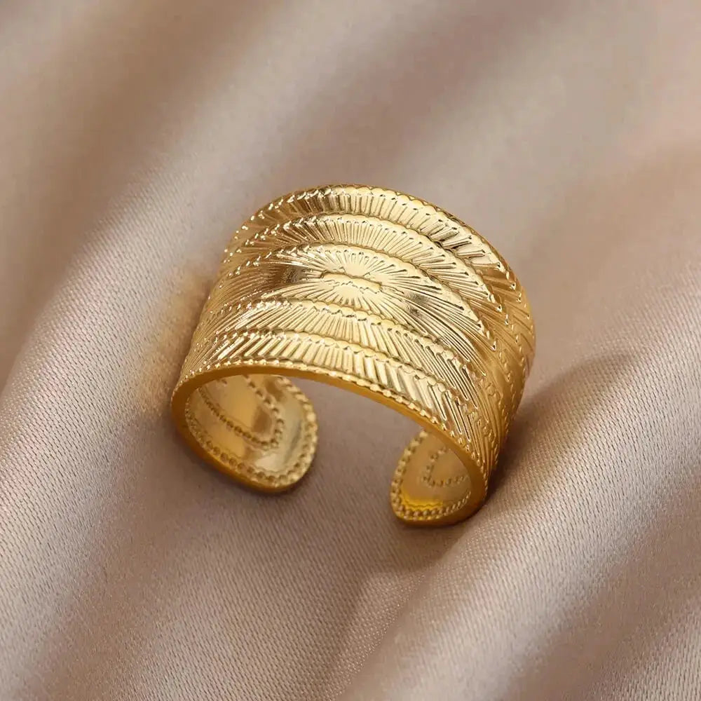 316L Stainless Steel Rings For Women Gold Color Never Fade Luxury Classic Wedding Rings Couple Jewelry Free Shipping