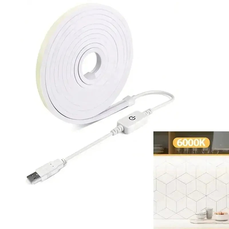 USB Neon Strip Light With Smart Touch Sensor Dimmable Flexible Ribbon Waterproof Rope Tube Lamp For DIY Home Decoration