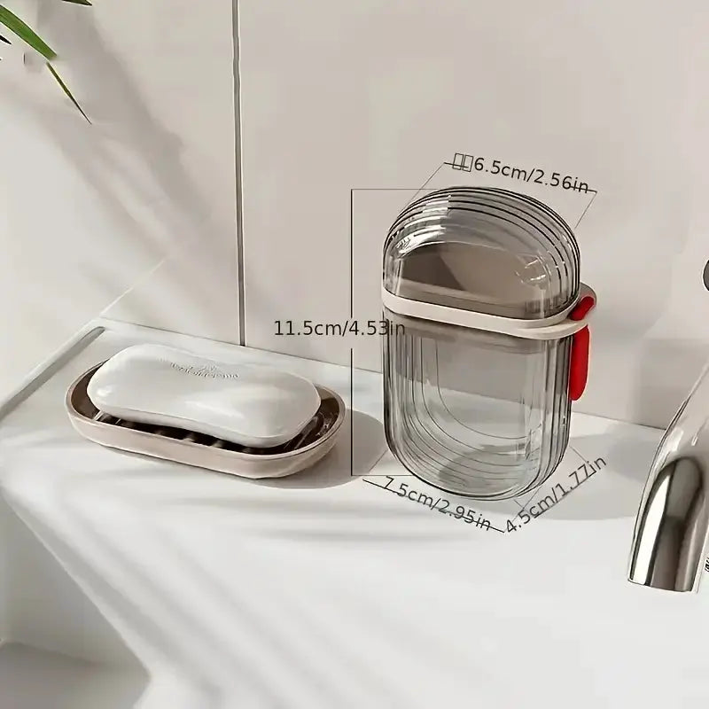 Creative Travel Soap Box With Sealed Drainable Lid Portable Compact Soap Case For Business Trips
