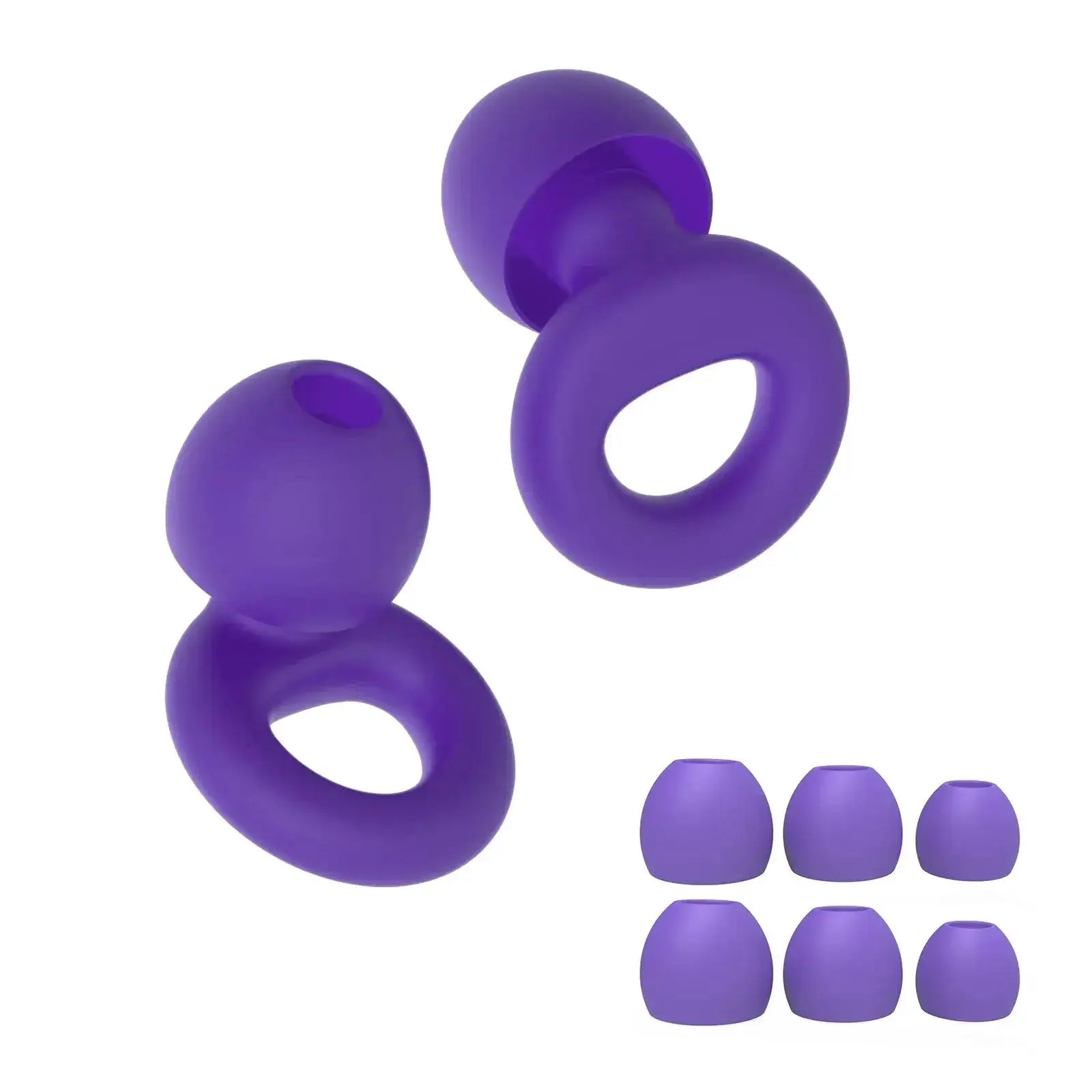 HUAK Quiet Ear Plugs Noise Reduction Reusable Hearing Protection 8 Soft Silicone Ear Tips XS S M L Sleep Swim Work