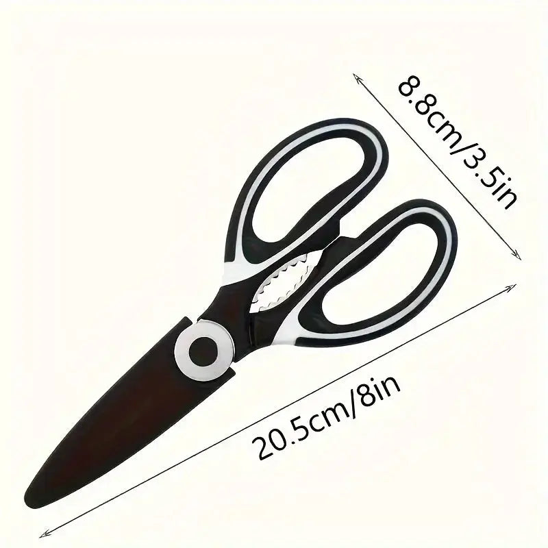 Heavy Duty Stainless Steel Kitchen Scissors Multifunctional Food Scissors For Poultry Herbs Vegetables Pizza And Salad