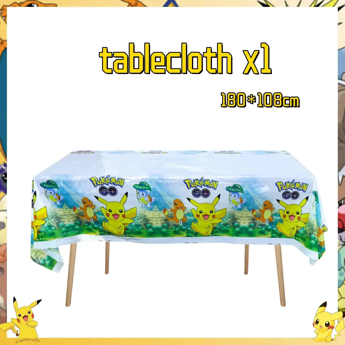 Pokemon Pikachu Birthday Party Decor Set Disposable Tableware Tablecloth Cups Plates Napkins Balloons Baby Shower Kids