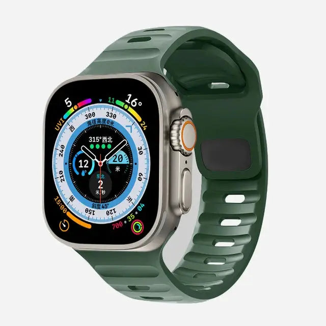Strap For Apple Watch Band 49mm 44mm 45mm 41mm 40mm 42mm 38mm Soft Silicone sport Bracelet iwatch Serise 8 7 SE 6 5 9 Ultra 49mm