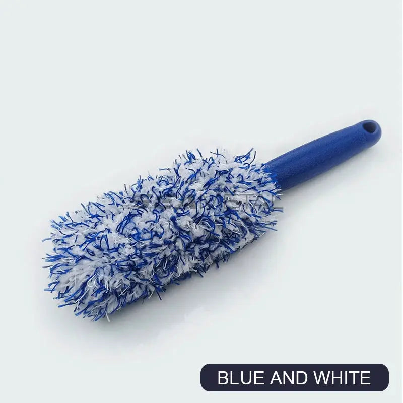 Seametal Portable Plush Car Wheel Hub Brush For Tires And Rims Gentle Microfiber Dirt Removal Tool