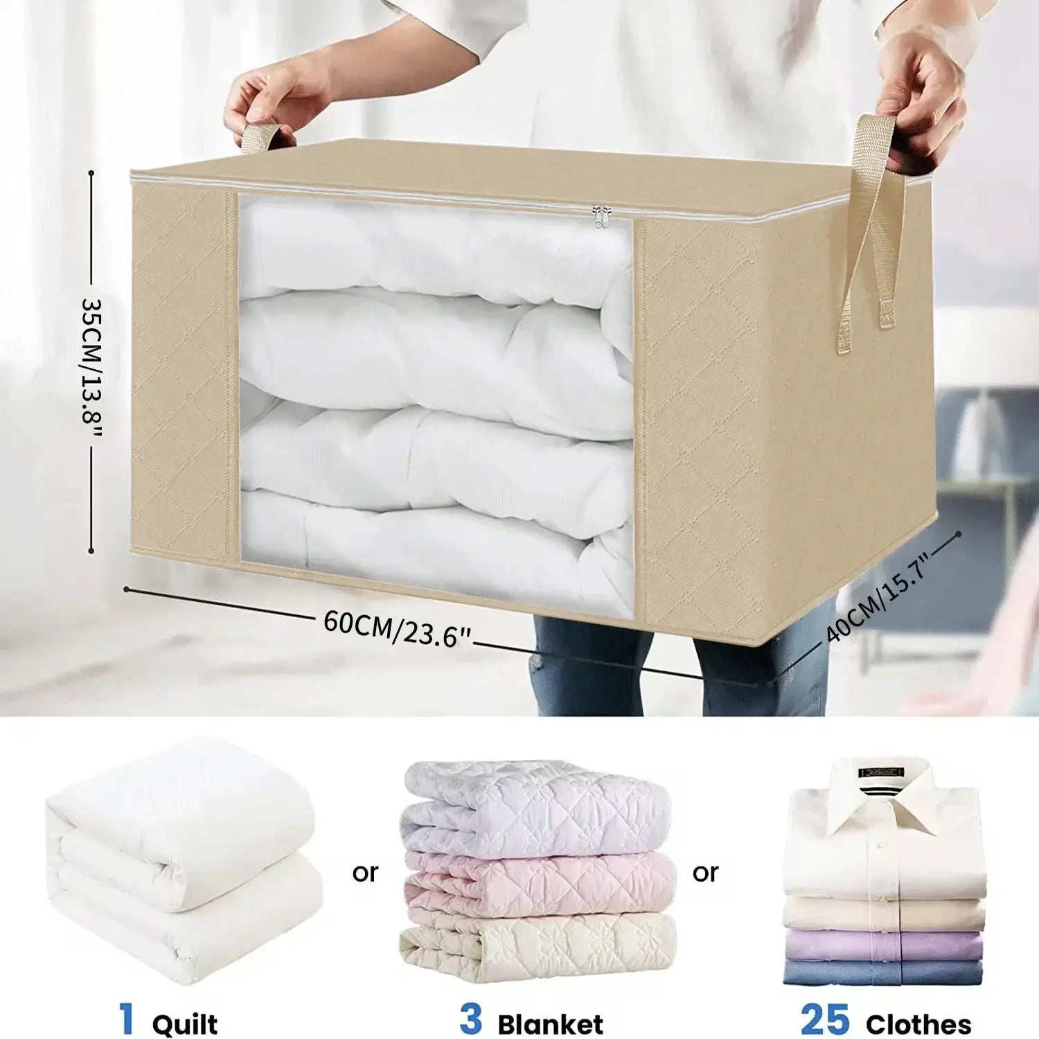 Quilt Storage Bag For Bedding And Clothing Sorting, Moving And Organizing Household Storage Box