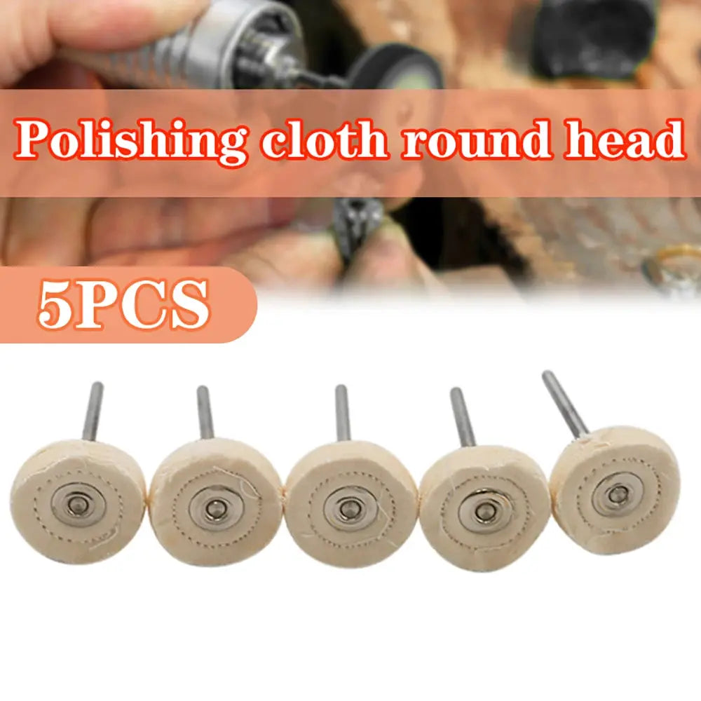 5 Pieces 25mm Cloth Polishing Wheels Buffing Pads For Jewelry And Metal Finishing On Dremel Rotary Tools