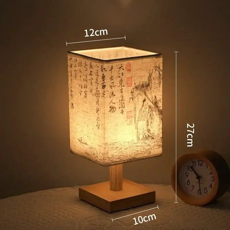 LumaNest LED Table Lamp With Fabric Lampshade Dimmable Night Light For Bedroom And Desk