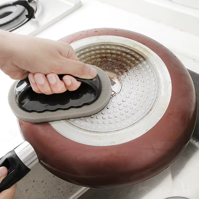Magic Emery Sponge Brush Wipe Eraser Cleaner With Nano Emery Surface For Rust Removal And Ergonomic Handle