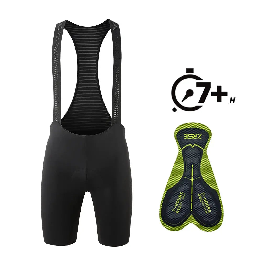 Mens Cycling Bib Shorts Seamless Breathable 7 Hour Padded Ergonomic Insert Pro Team MTB Riding Bib Tights