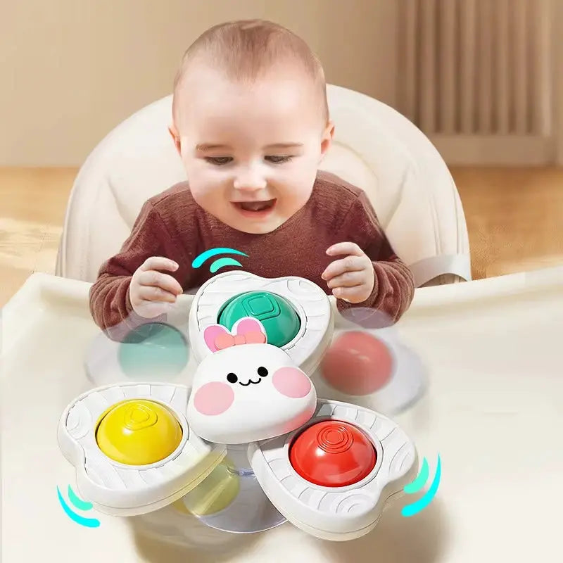 Baby Sucker Spinning Bath Toys for Montessori Education Rotating Toys for Toddlers and Infants