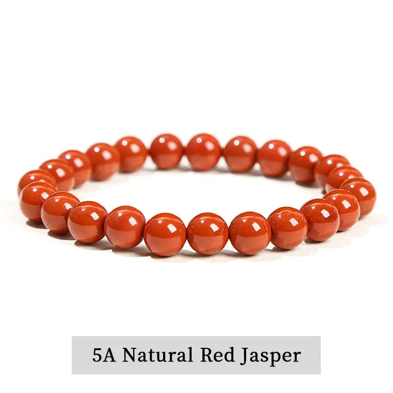 JD Natural Stone Beads Bracelet Amethyst Tiger Eye Crystal Quartz Agate Unisex Bangle Reiki Healing Jewelry Gift