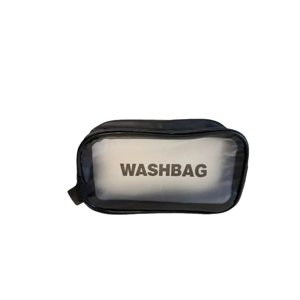 ClearView Portable Cosmetic Bag Large Capacity Dustproof Transparent PVC Travel Organizer For Makeup