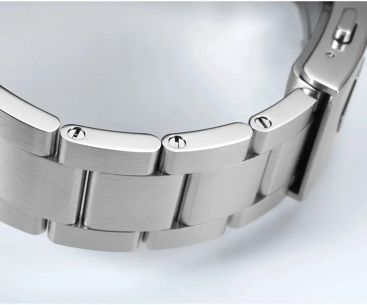 San Martin Water Ghost Diver watch stainless steel bracelet with brushed links