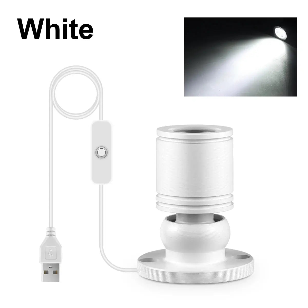 White USB LED spotlight, 1W mini ceiling display light by Simples Market