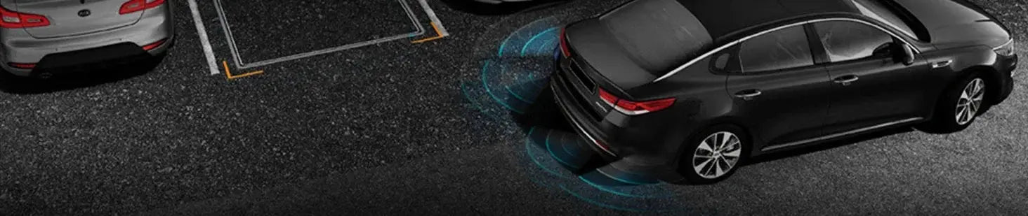 Parktronic parking sensor kit by Simples Market for front and rear car backup radar with audible alerts