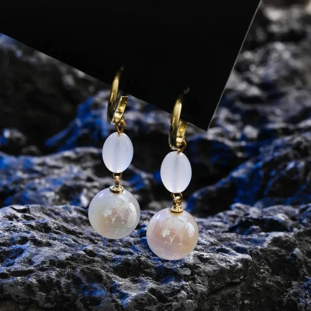2022 New Trend Simulation Pearl Long Earrings With Flower Rhinestone Pendant For Women Wedding Korean Jewelry