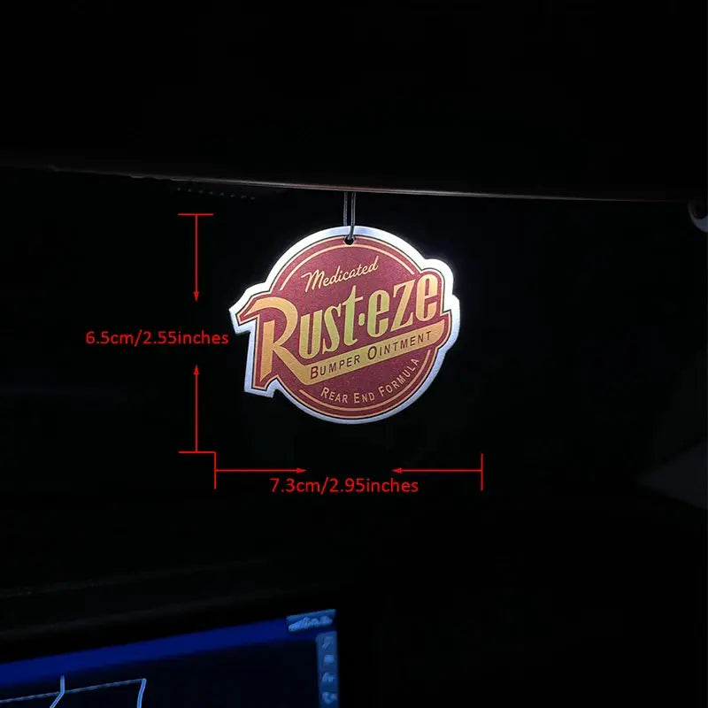 Rust Eze Car Air Freshener Perfume Pendant for Rearview Mirror Suspension with Super Cologne Fragrance