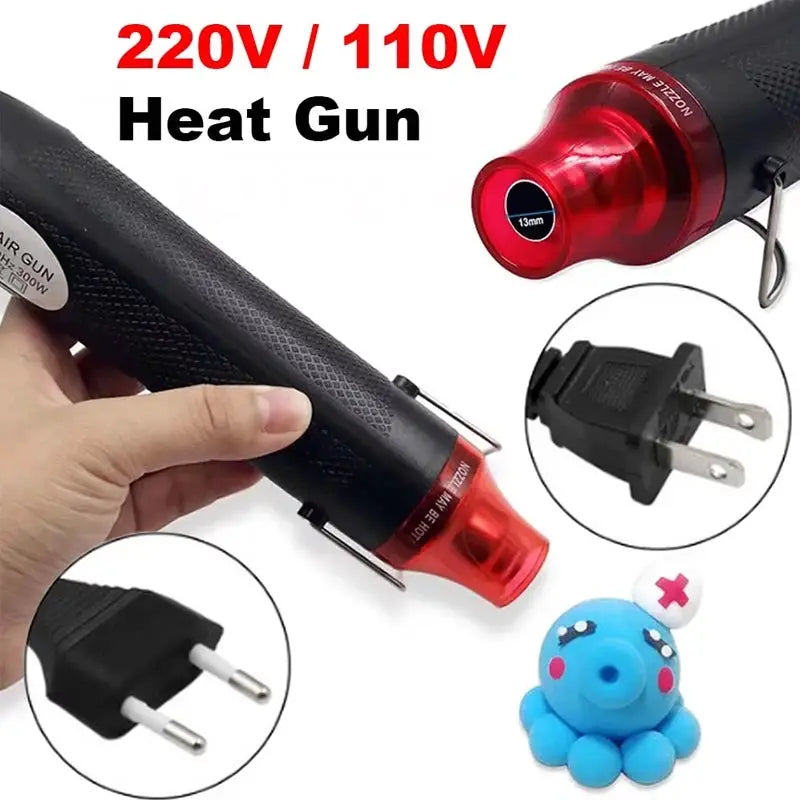 220V 110V Hot Air Gun 300W DIY Heat Tool For Soldering Shrink Wrap Crafts With Stand