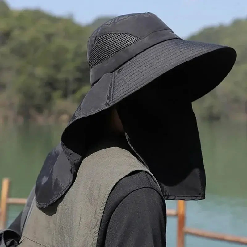 Summer Sun Hat UV Protection Outdoor Hiking Camping Fishing Men Women Visor Bucket Neck Flap Cap