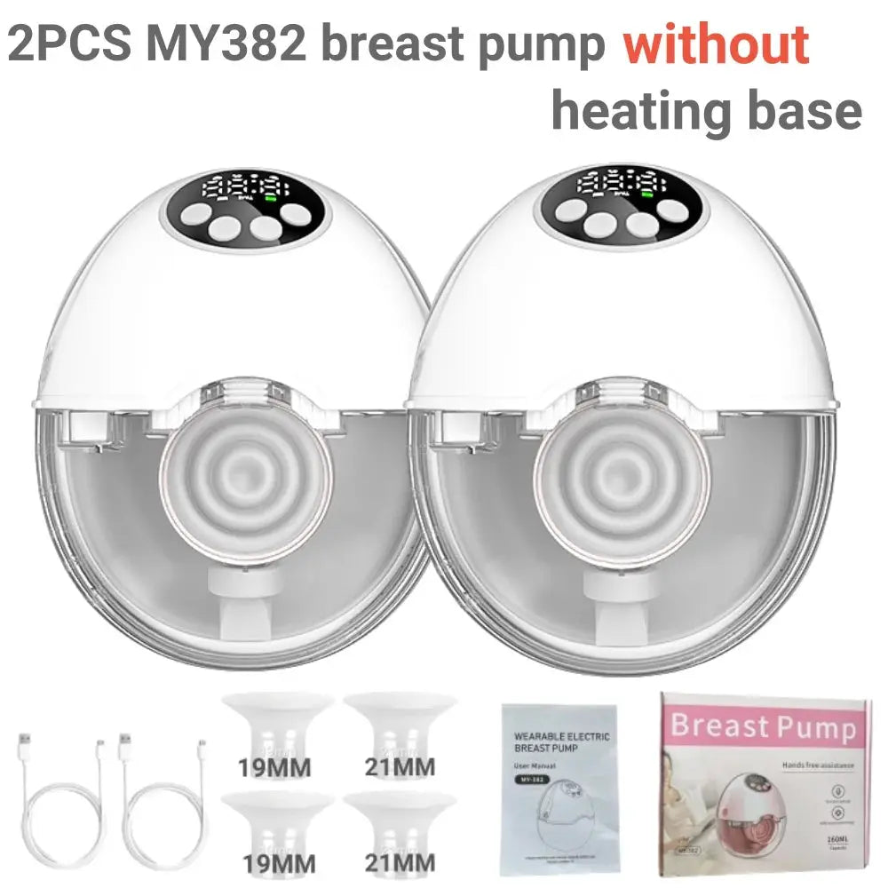 Wearable Electric Breast Pump Handsfree BPA Free With Heating And UV Sterilize Lid Optional Wireless Upgrade