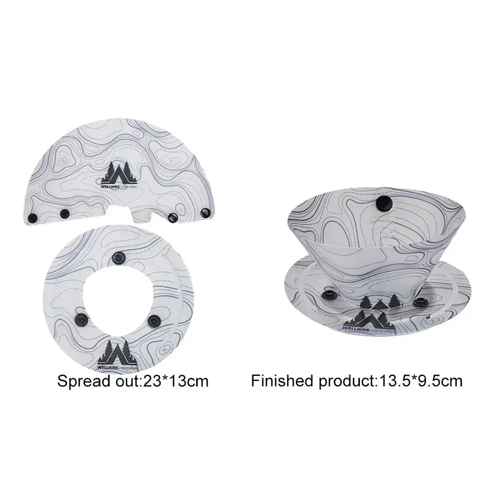 Outdoor Lightweight Folding Tableware Set Bowls Plates Cups Coffee Filter Funnel Heatproof Food Grade Easy To Clean