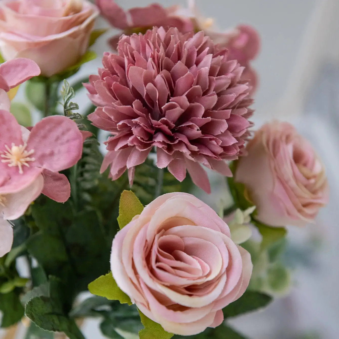 One Piece Silk Flower Bouquet Roses Peonies Hydrangeas Carnations For Home Decor Wedding Party