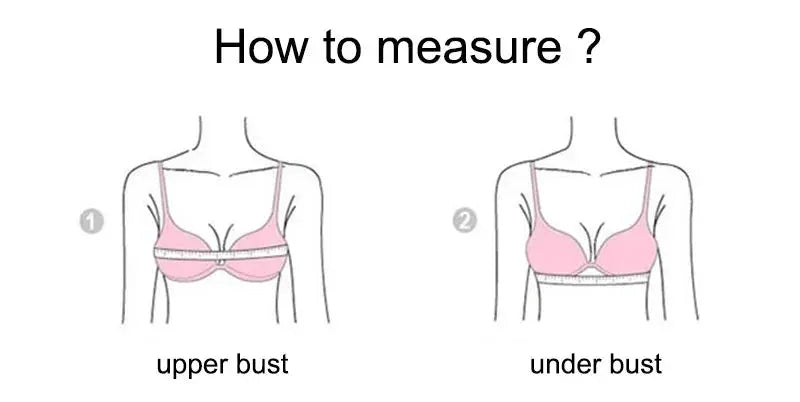Women Seamless Sports Jumpsuit measurement guide showing upper bust and under bust diagrams.