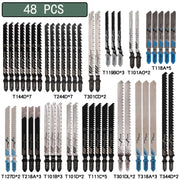 T Shaft Jigsaw Blades Set HCS Assorted For Wood Plastic Metal Cutting 10 20 35 48 Pieces T119B T111C T218A T118A T118B