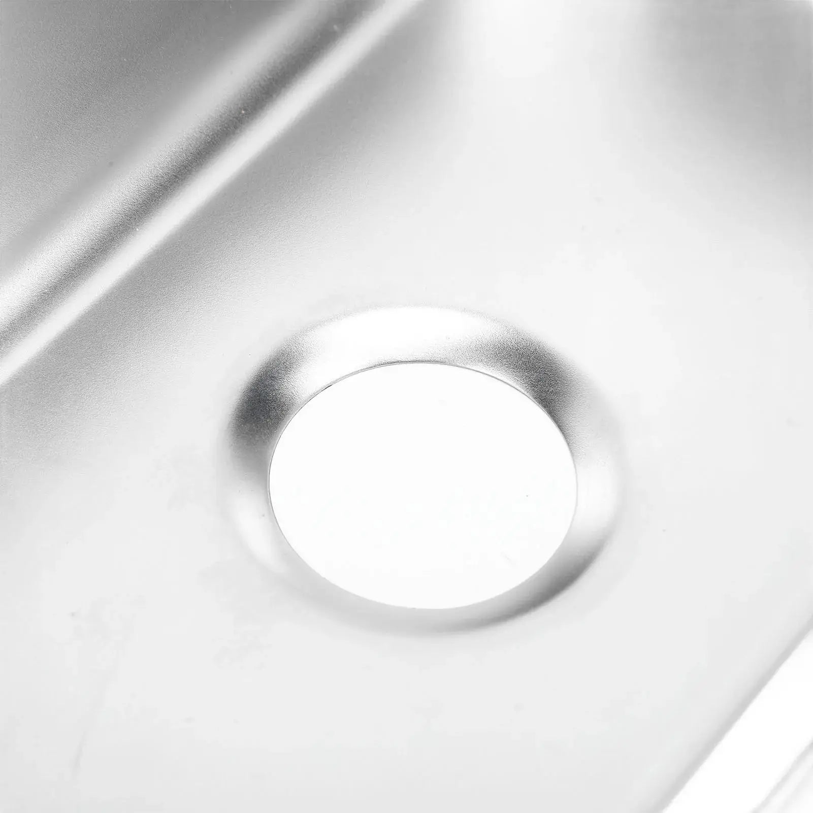 Simples Market RV 304 stainless steel rectangular kitchen sink with round drain opening and 40mm outlet
