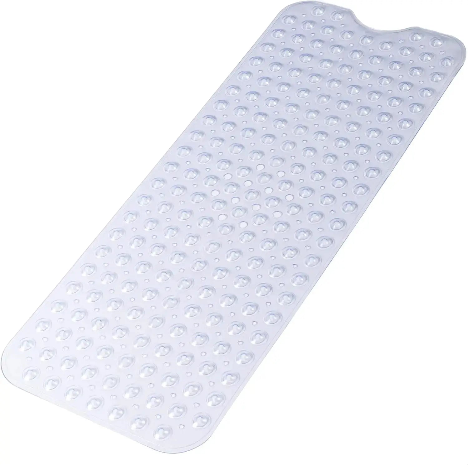 Bathtub mat 40x100cm, extra-long clear non-slip bath mat with suction cups and drain holes, Simples Market