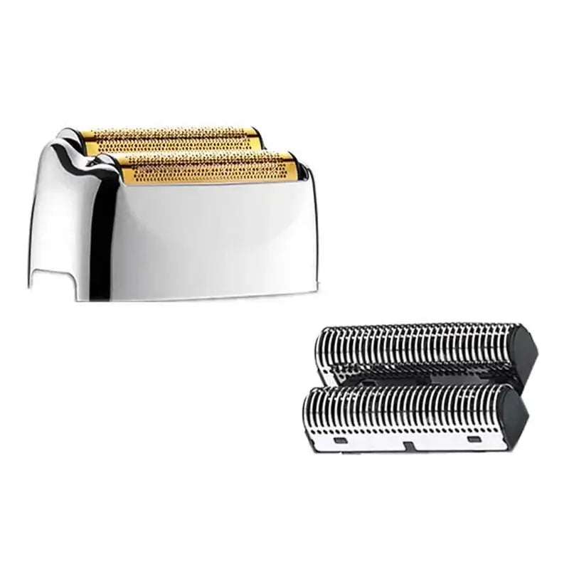 Kemei hair clipper KM-TX1 by Simples Market with gold blade head and two chrome attachments