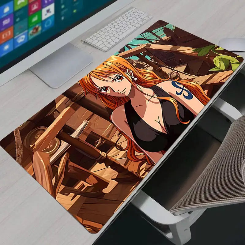 One Piece Nami Gaming Mouse Pad Large XXL Desk Mat For Computer Keyboard Laptop Home Office