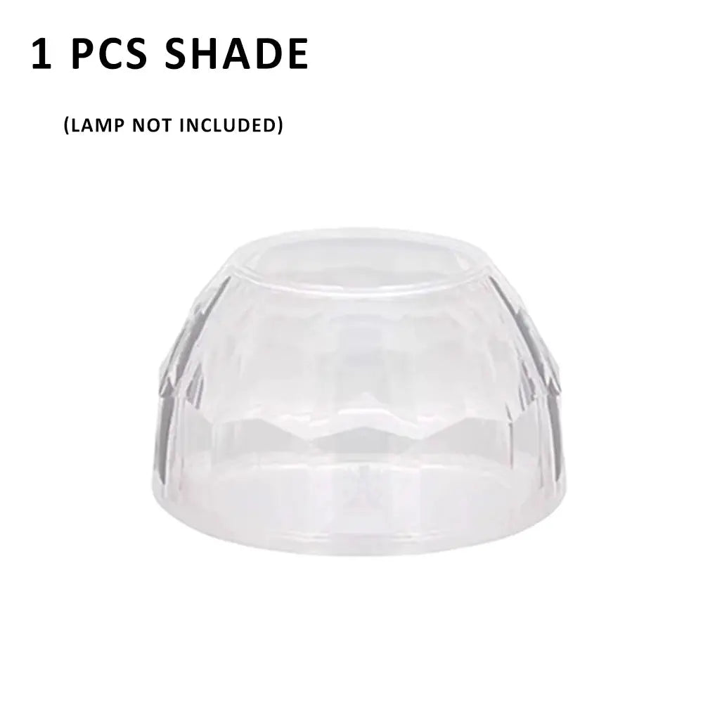 Simples Market 1-piece clear plastic lantern shade, dome-shaped camping light cover; lamp not included.