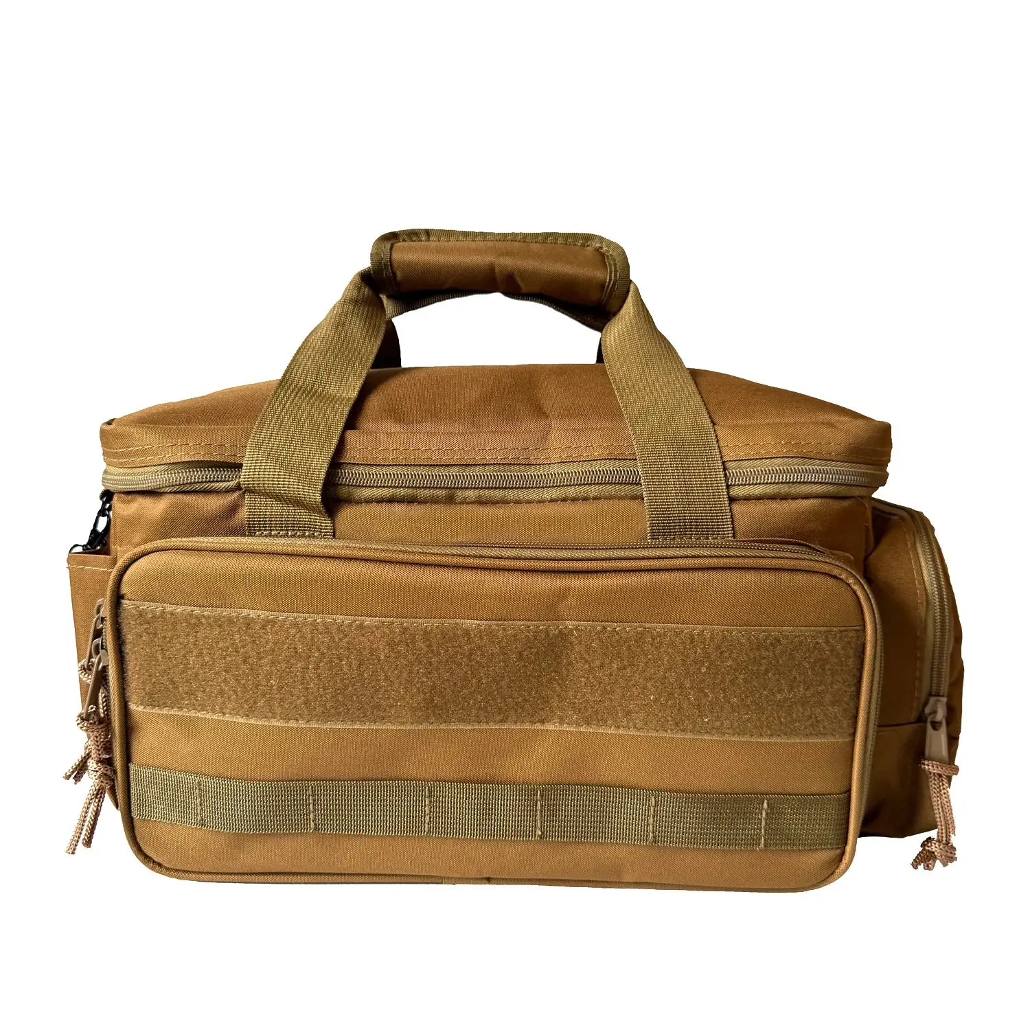 Tool bag by Simples Market; upgraded tan tactical tote with shoulder strap, multiple pockets, anti-friction bottom