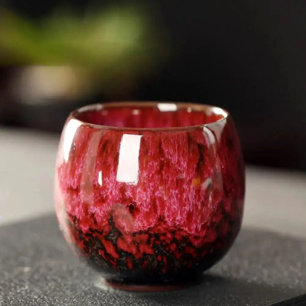 ZenCraft Japanese Style Ceramic Tea Cup Kiln Transformation Glazed Porcelain For Espresso Kung Fu Tea And Coffee